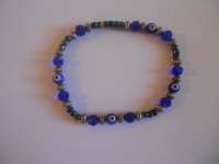 Pulsera ojo turco azul y cristales